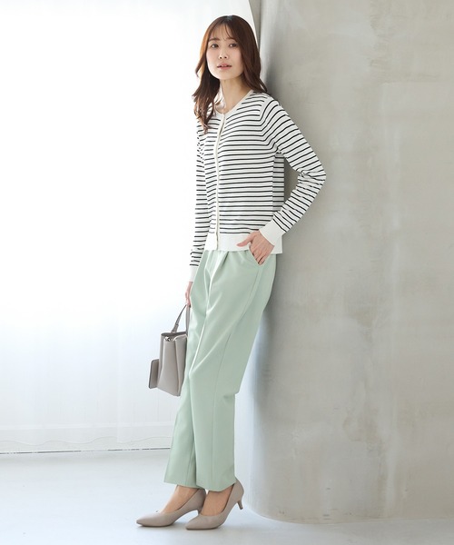 Honeys（ハニーズ）の「【美ージー・ストレッチ・マシンウォッシャブル・イージーケア】美ージーテーパード（股下６３ｃｍ）（スラックス・レディース・ネイビー/ミント/ラベンダー/ピンク/ライトグレー系2/ライトグレー系1/ブラック/アイボリー・3L/L/LL/M/S/SS）」の22枚目の写真