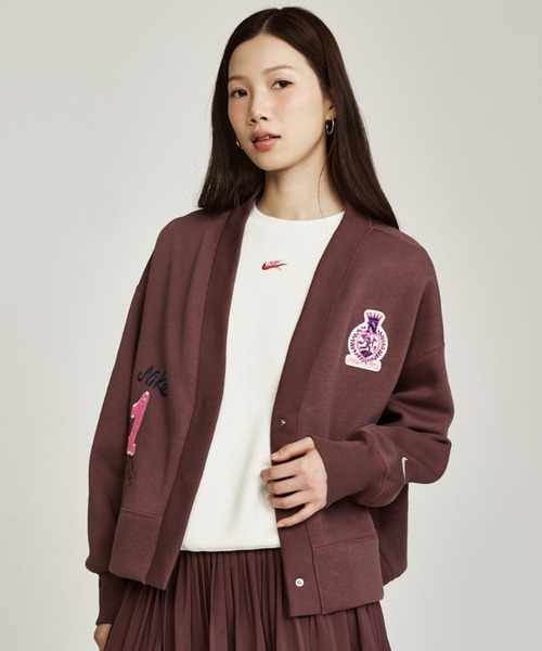 ナイキ スポーツウェア ウィメンズ オーバーサイズド フリース カーディガン / Nike Sports Women’s Oversized Fleece Cardigan IQ3944-515 Tattoo