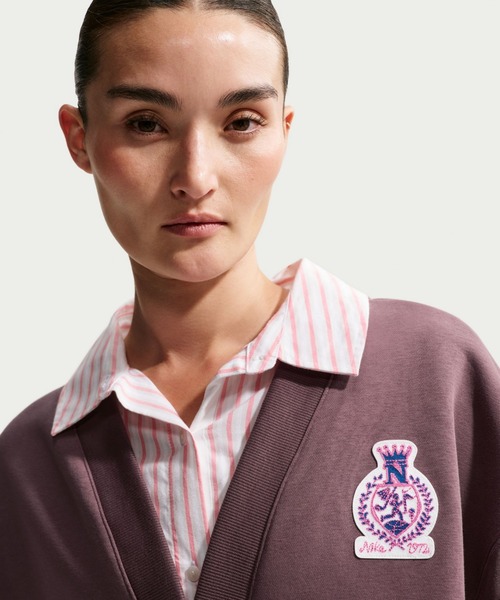 ナイキ スポーツウェア ウィメンズ オーバーサイズド フリース カーディガン / Nike Sports Women’s Oversized Fleece Cardigan IQ3944-515 Tattoo