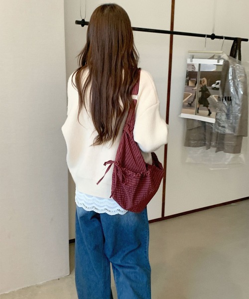 WEGO(ウィゴー)の「WEGO/新色ドット柄登場!アソート柄多収納ハーフムーンショルダーバッグ(ショルダーバッグ・レディース・その他3/その他1/その他4/その他5/その他2/その他8/その他7/その他6・FREE)」の10枚目の写真