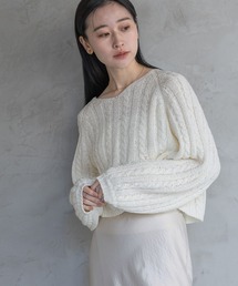 A part by | ケーブルＶネックニットプルオーバー(ニット/セーター)