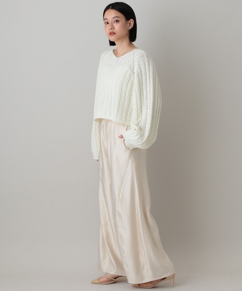 A part by（アパートバイ）の「ケーブルＶネックニットプルオーバー（ニット/セーター・レディース・イエロー系その他2/グリーン系その他4/オフホワイト・FREE）」の15枚目の写真