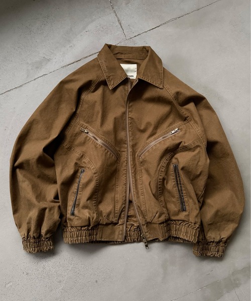 Perushu(ペルーシュ)の「4Pocket double zip blouson/4ポケット ダブルジップ ブルゾン(ブルゾン・メンズ・キャメル/インディゴブルー/ブラック・SMALL/MEDIUM/LARGE)」の3枚目の写真