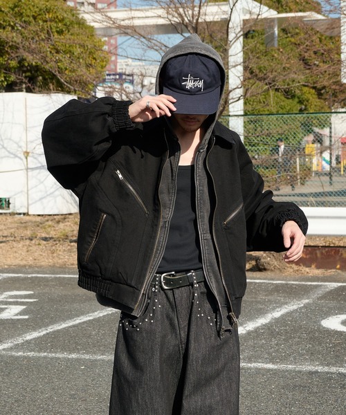 Perushu(ペルーシュ)の「4Pocket double zip blouson/4ポケット ダブルジップ ブルゾン(ブルゾン・メンズ・キャメル/インディゴブルー/ブラック・SMALL/MEDIUM/LARGE)」の7枚目の写真