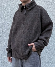 AUREN（オーレン）の「【ユニセックス】ジップアップセーター オーバーサイズ/レイヤードでアレンジ自在/春（ニット/セーター）」