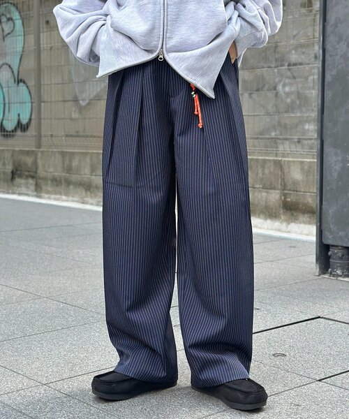 CPCM（シーピーシーエム）の「【全骨格対応】タックワイドイージースラックス（スラックス・レディース・ブラック/ブラウン/ベージュ/ネイビー/チャコールグレー・MEDIUM/SMALL/LARGE）」の5枚目の写真