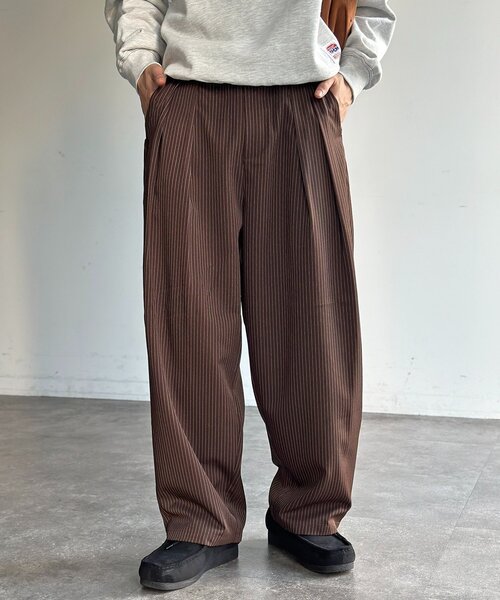 CPCM（シーピーシーエム）の「【全骨格対応】タックワイドイージースラックス（スラックス・レディース・ブラック/ブラウン/ベージュ/ネイビー/チャコールグレー・MEDIUM/SMALL/LARGE）」の3枚目の写真