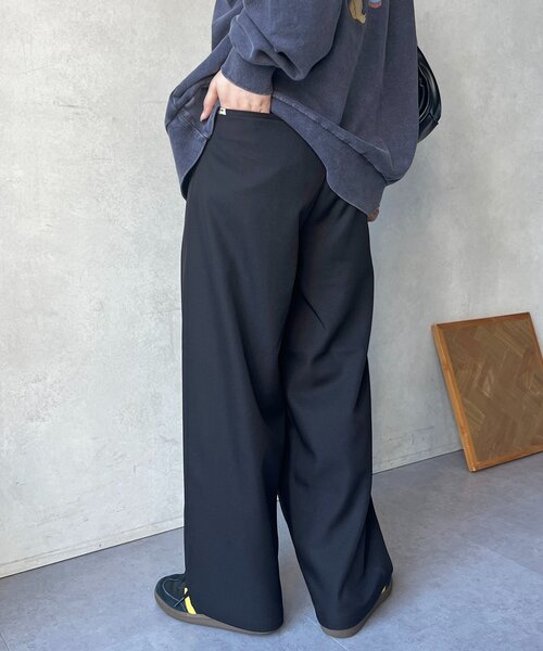 CPCM（シーピーシーエム）の「【全骨格対応】タックワイドイージースラックス（スラックス・レディース・ブラック/ブラウン/ベージュ/ネイビー/チャコールグレー・MEDIUM/SMALL/LARGE）」の19枚目の写真