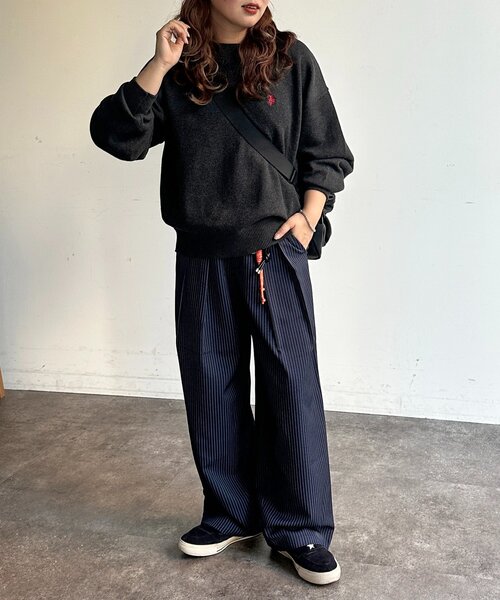 CPCM（シーピーシーエム）の「【全骨格対応】タックワイドイージースラックス（スラックス・レディース・ブラック/ブラウン/ベージュ/ネイビー/チャコールグレー・MEDIUM/SMALL/LARGE）」の8枚目の写真