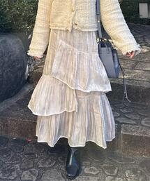 FREE'S MART（フリーズマート）の「シャイニーフリルティアードスカート（スカート）」