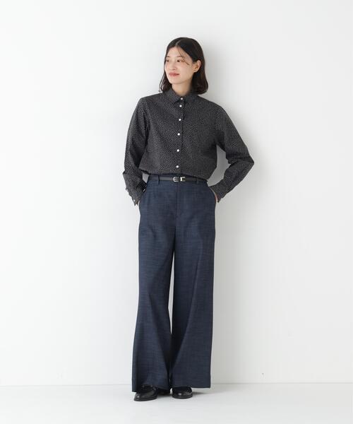 human woman(ヒューマンウーマン)の「◆ドット柄ベーシックシャツ(シャツ/ブラウス・レディース・ブラック系その他3・SMALL/MEDIUM)」の6枚目の写真