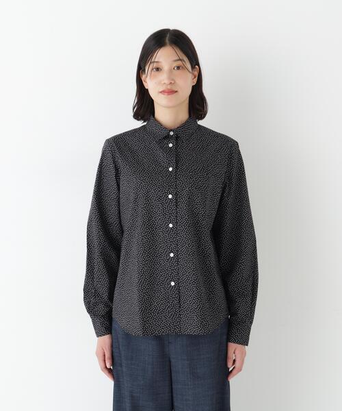 human woman(ヒューマンウーマン)の「◆ドット柄ベーシックシャツ(シャツ/ブラウス・レディース・ブラック系その他3・SMALL/MEDIUM)」の7枚目の写真