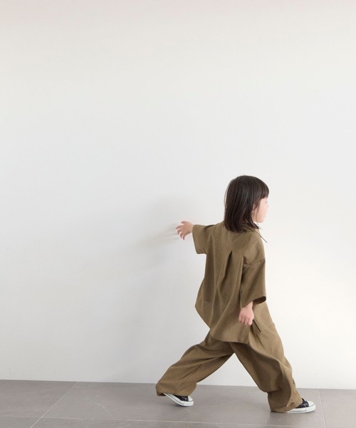 LOWRYS FARM(ローリーズファーム)の「ホップサックZIPポロ 603588(シャツ/ブラウス・キッズ・ベージュ/チャコールグレー/ブラウン・140cm/130cm/120cm/110cm/150cm)」の21枚目の写真