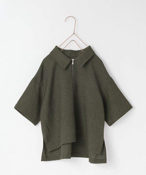 LOWRYS FARM(ローリーズファーム)の「ホップサックZIPポロ 603588(シャツ/ブラウス・キッズ・ベージュ/チャコールグレー/ブラウン・140cm/130cm/120cm/110cm/150cm)」の16枚目の写真