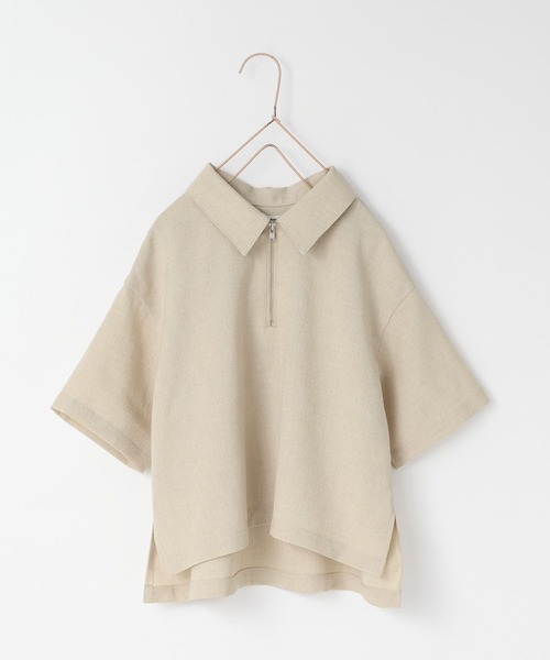 LOWRYS FARM(ローリーズファーム)の「ホップサックZIPポロ 603588(シャツ/ブラウス・キッズ・ベージュ/チャコールグレー/ブラウン・140cm/130cm/120cm/110cm/150cm)」の18枚目の写真