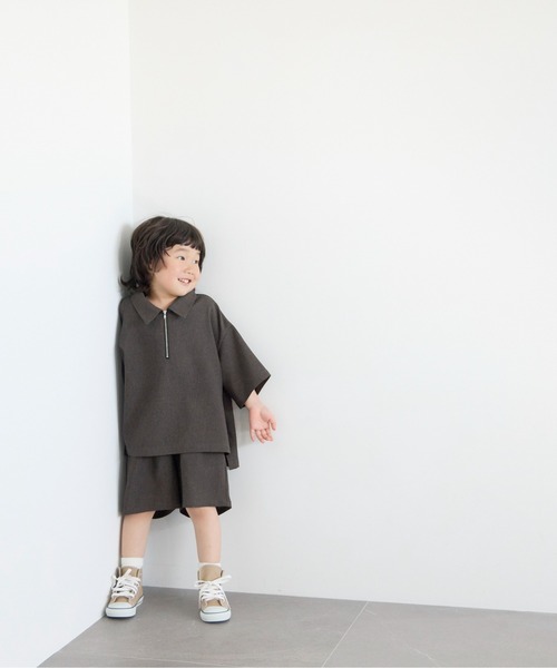 LOWRYS FARM(ローリーズファーム)の「ホップサックZIPポロ 603588(シャツ/ブラウス・キッズ・ベージュ/チャコールグレー/ブラウン・140cm/130cm/120cm/110cm/150cm)」の22枚目の写真