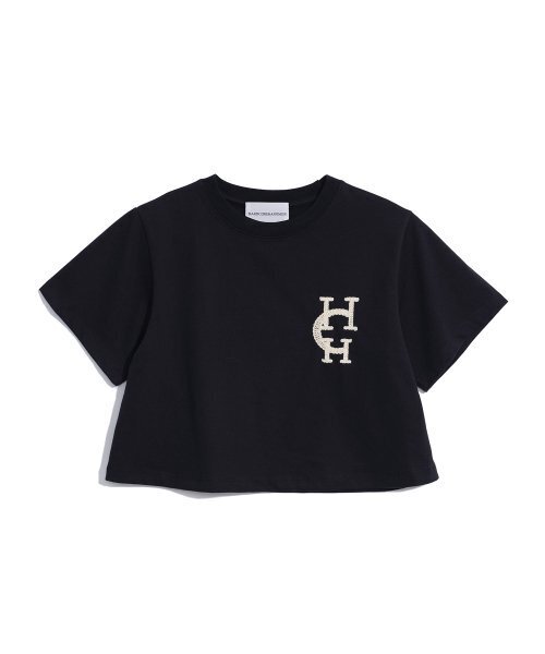 HARDCORE HAPPINESS(ハードコアハピネス)の「HCH刺繍クロップTシャツ_BLACK(Tシャツ/カットソー・レディース・その他・FREE)」の2枚目の写真