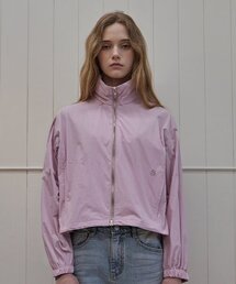 HAINT（ヘイント）の「LIGHT HIDDEN HOOD CROP JUMPER_2COLORS_PINK（ナイロンジャケット）」
