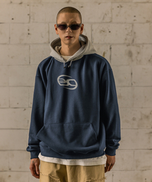 BURNING CAPONE（バーニングカポネ）の「BCロゴストリングフードパーカー ネイビー（パーカー）」