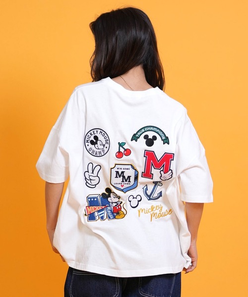 ANTIBAL(アンティバル)の「ANTIBAL/アンティバル 半袖 Tシャツ ミッキーマウス バックプリント 262AN2ST698(Tシャツ/カットソー・レディース・ホワイト/ピンク/ブラック・FREE)」の1枚目の写真