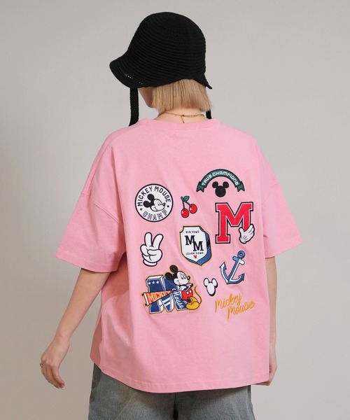 ANTIBAL(アンティバル)の「ANTIBAL/アンティバル 半袖 Tシャツ ミッキーマウス バックプリント 262AN2ST698(Tシャツ/カットソー・レディース・ホワイト/ピンク/ブラック・FREE)」の3枚目の写真