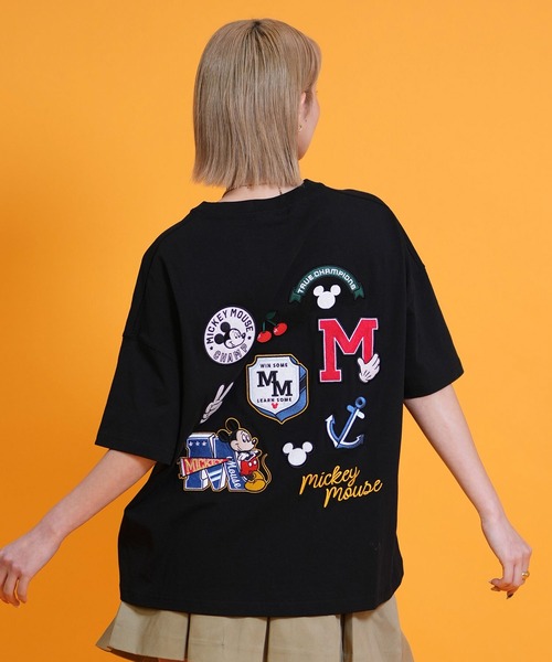 ANTIBAL(アンティバル)の「ANTIBAL/アンティバル 半袖 Tシャツ ミッキーマウス バックプリント 262AN2ST698(Tシャツ/カットソー・レディース・ホワイト/ピンク/ブラック・FREE)」の2枚目の写真