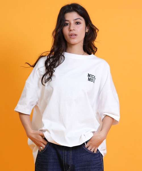 ANTIBAL(アンティバル)の「ANTIBAL/アンティバル 半袖 Tシャツ ミッキーマウス バックプリント 262AN2ST698(Tシャツ/カットソー・レディース・ホワイト/ピンク/ブラック・FREE)」の4枚目の写真