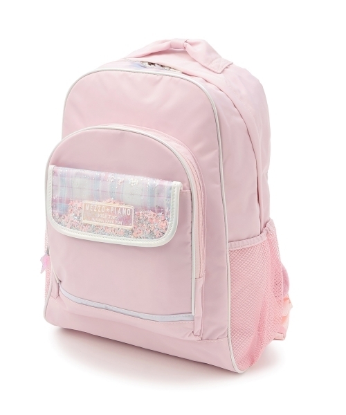 mezzo piano(メゾピアノ)の「キラキラリュック容量約18L(バックパック/リュック・キッズ・サックスブルー/ライトピンク・F)」の2枚目の写真