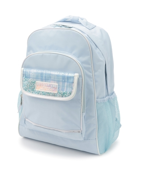 mezzo piano(メゾピアノ)の「キラキラリュック容量約18L(バックパック/リュック・キッズ・サックスブルー/ライトピンク・F)」の4枚目の写真