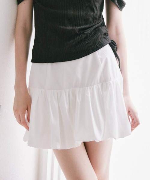 peplum balloon mini skirt / ペプラムバルーンスカート（スカート