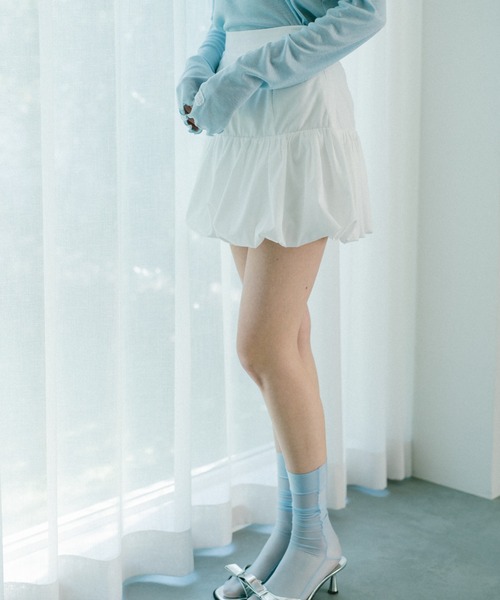 idem(イデム)の「peplum balloon mini skirt / ペプラムバルーンスカート(スカート・レディース・その他/ホワイト・FREE)」の3枚目の写真