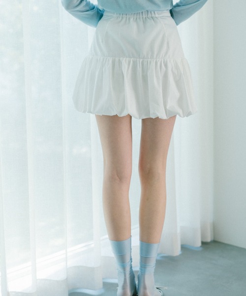 idem(イデム)の「peplum balloon mini skirt / ペプラムバルーンスカート(スカート・レディース・その他/ホワイト・FREE)」の9枚目の写真