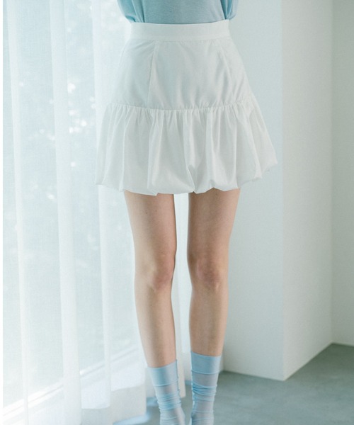 idem(イデム)の「peplum balloon mini skirt / ペプラムバルーンスカート(スカート・レディース・その他/ホワイト・FREE)」の8枚目の写真