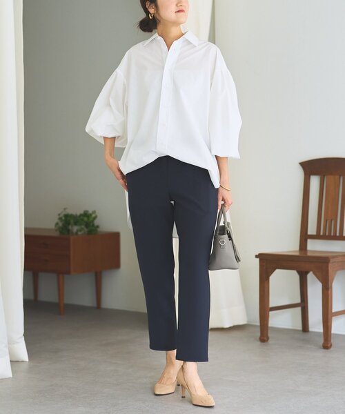 LIVETART（リヴェタート）の「《LIVETART》袖ボリュームシャツ（シャツ/ブラウス・レディース・ブルー/ホワイト・FREE）」の7枚目の写真