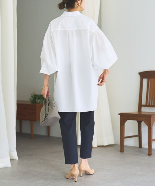 LIVETART（リヴェタート）の「《LIVETART》袖ボリュームシャツ（シャツ/ブラウス・レディース・ブルー/ホワイト・FREE）」の9枚目の写真