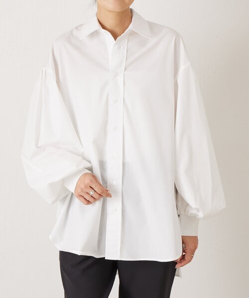 LIVETART（リヴェタート）の「《LIVETART》袖ボリュームシャツ（シャツ/ブラウス・レディース・ブルー/ホワイト・FREE）」の10枚目の写真