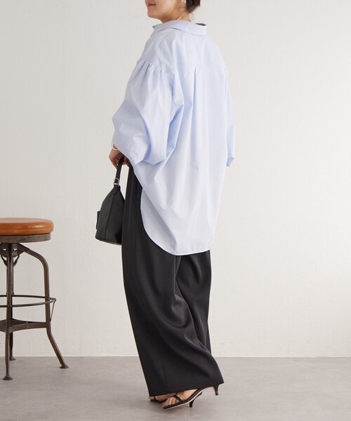 LIVETART（リヴェタート）の「《LIVETART》袖ボリュームシャツ（シャツ/ブラウス・レディース・ブルー/ホワイト・FREE）」の19枚目の写真