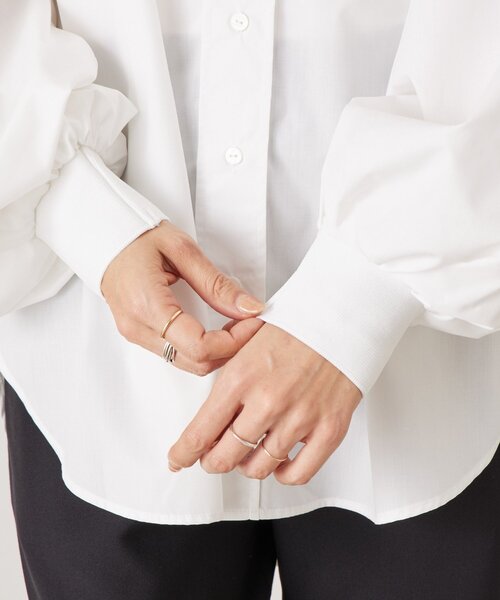 LIVETART（リヴェタート）の「《LIVETART》袖ボリュームシャツ（シャツ/ブラウス・レディース・ブルー/ホワイト・FREE）」の7枚目の写真