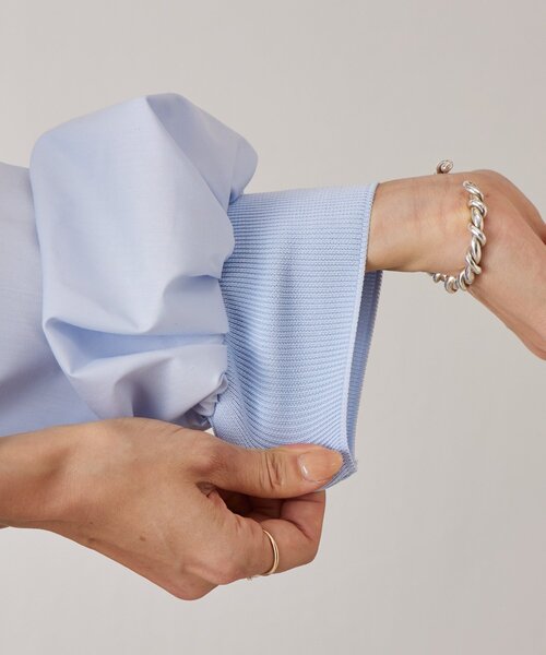 LIVETART（リヴェタート）の「《LIVETART》袖ボリュームシャツ（シャツ/ブラウス・レディース・ブルー/ホワイト・FREE）」の15枚目の写真