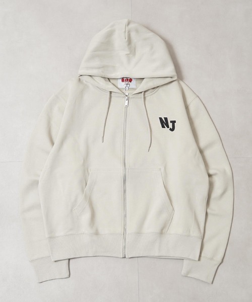 1111clothing(ワンフォークロージング)の「NEW JACK 刺繍 クロップド ZIPパーカー / NEW JACK Embroidered Cropped Zip Hoodie(パーカー・メンズ・グレイッシュベージュ/ブラック・M/L)」の7枚目の写真