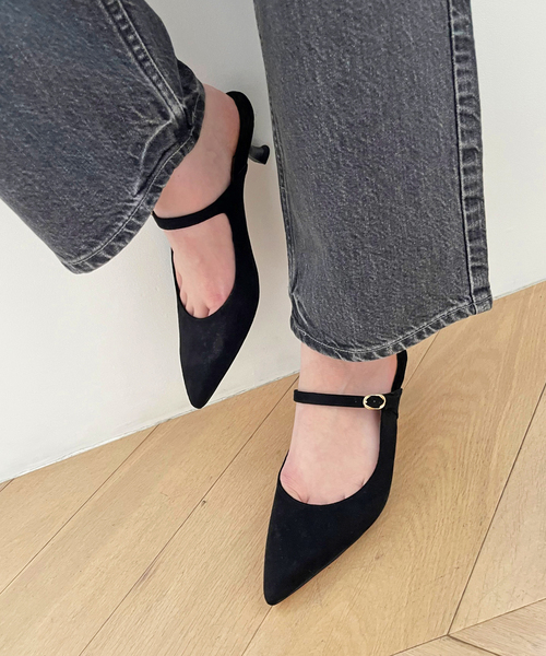 LE TALON（ルタロン）の「《追加》4.5cmポインテッドストラップミュール（パンプス・レディース・ピンク/シルバー/ブラック/キャメル・X-SMALL/SMALL/MEDIUM/LARGE/X-LARGE）」の2枚目の写真