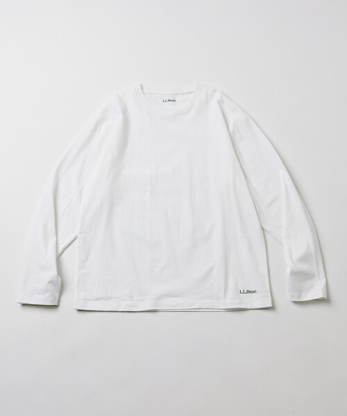 L.L.Bean(エルエルビーン)の「L.L.Bean/エル エル ビーン 【EXCLUSIVE】2P クルーネック ロングスリーブ Teeセット(ホワイト/ブラック)/ユニセックス対応(Tシャツ/カットソー・メンズ・マルチ・SMALL/X-SMALL/X-LARGE/LARGE/MEDIUM)」の2枚目の写真