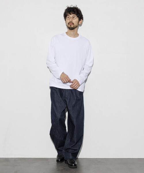 L.L.Bean(エルエルビーン)の「L.L.Bean/エル エル ビーン 【EXCLUSIVE】2P クルーネック ロングスリーブ Teeセット(ホワイト/ブラック)/ユニセックス対応(Tシャツ/カットソー・メンズ・マルチ・SMALL/X-SMALL/X-LARGE/LARGE/MEDIUM)」の1枚目の写真