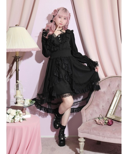 フレアスリーブプリンセスロングワンピース（ワンピース）｜NOEMIE