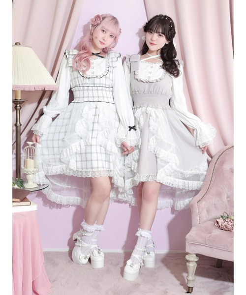 NOEMIE（ノエミー）の「フレアスリーブプリンセスロングワンピース（ワンピース・レディース・オフホワイト/ブラック/ピンク・M）」の12枚目の写真