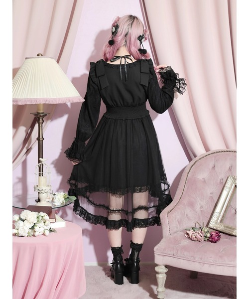 NOEMIE（ノエミー）の「フレアスリーブプリンセスロングワンピース（ワンピース・レディース・オフホワイト/ブラック/ピンク・M）」の18枚目の写真