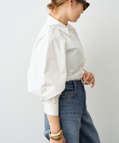 CELERI（セルリ）の「CELERI パフスリーブ シャツ（シャツ/ブラウス・レディース・ホワイト・FREE）」の5枚目の写真