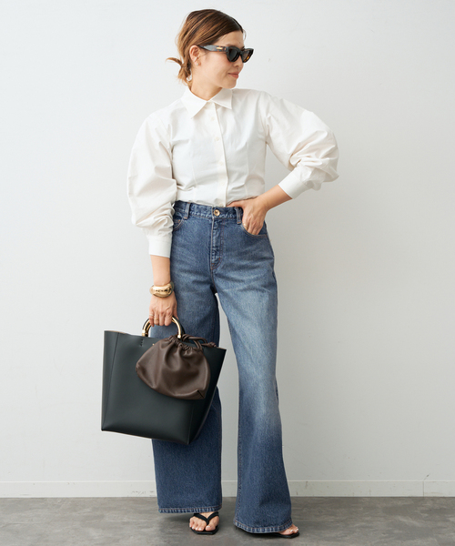 CELERI（セルリ）の「CELERI パフスリーブ シャツ（シャツ/ブラウス・レディース・ホワイト・FREE）」の7枚目の写真