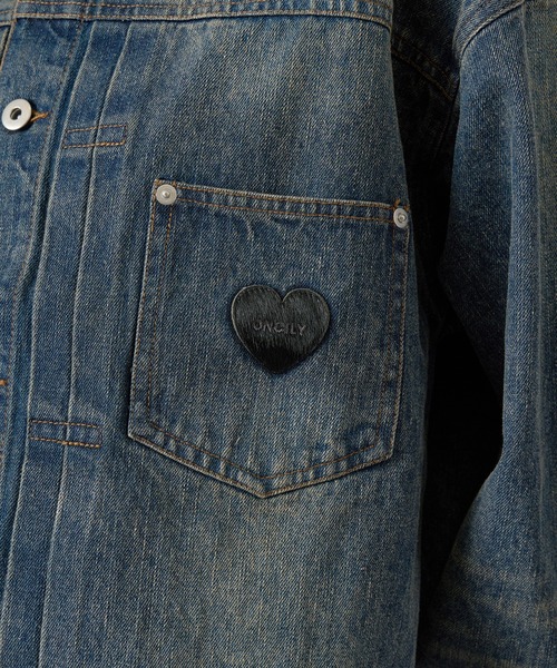 ONCILY（オンシェリー）の「【セットアップ可能】DOT LEATHER PATCH DENIM JACKET / ドットレザーパッチデニムジャケット（デニムジャケット・メンズ・インディゴブルー/ブラック・SMALL/MEDIUM/LARGE）」の19枚目の写真