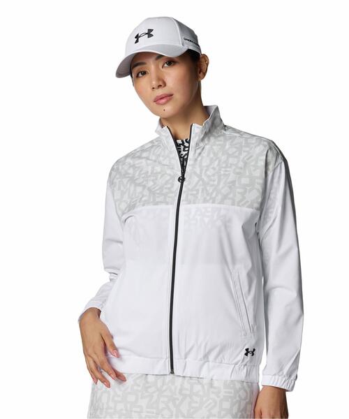 UNDER ARMOUR XL ゴルフジャケット 完売品 フルジップ 撥水 セール】UAドライブ プリント フルジップ ジャケット（ゴルフ